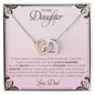 To My Daughter | You Are Braver Than You Believe - Interlocking Hearts necklace