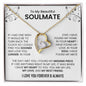 To My Beautiful Soulmate | I Love You, Forever & Always - Forever Love Necklace
